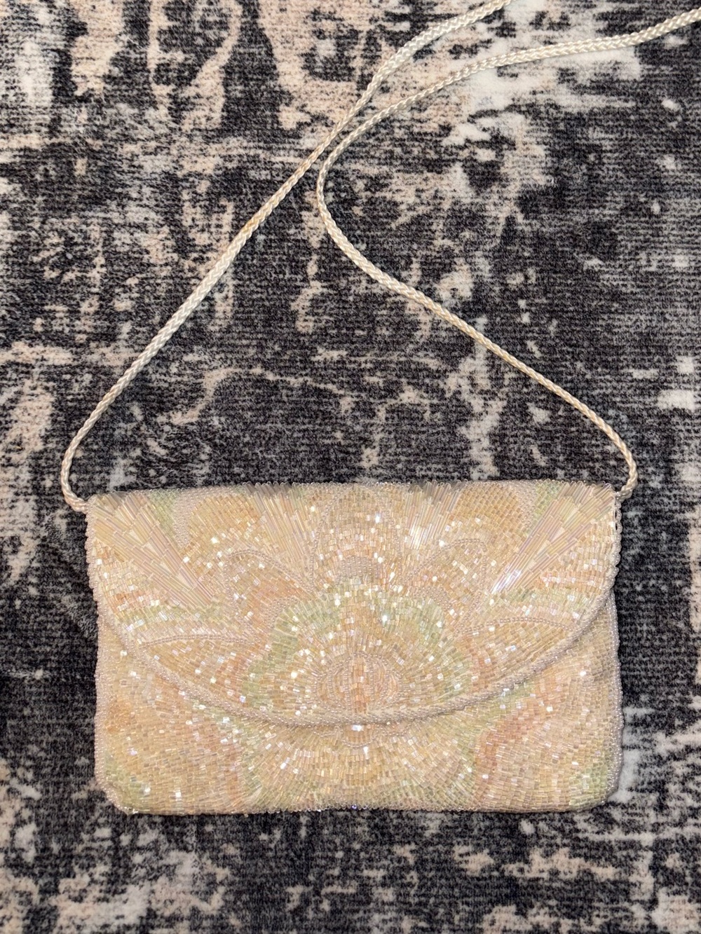 Vintage beaded iridescent purse
